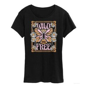 NWOT Wild and Free Butterfly 100% Cotton Women's Boho T-Shirt - XL
